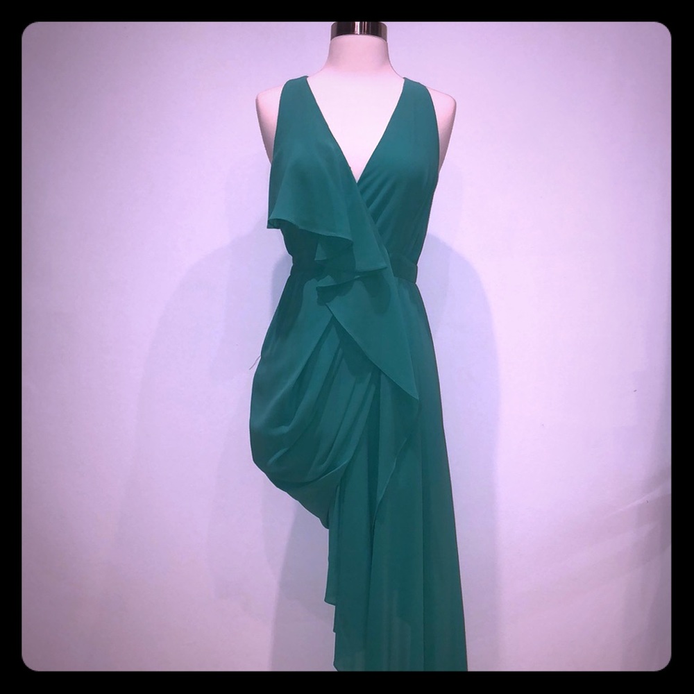 Beautiful Asymmetric Emerald Green Dress | NWT